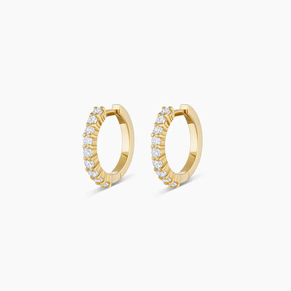 0.27 TCW Round Lab Grown Diamond Huggies Earrings