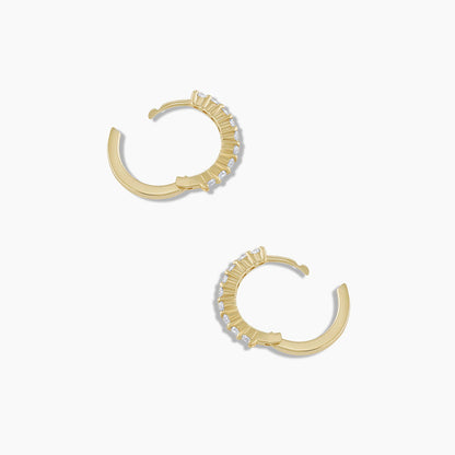 0.27 TCW Round Lab Grown Diamond Huggies Earrings