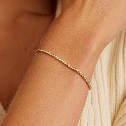 0.85 TCW Round Lab Grown Diamond Tennis Bracelet