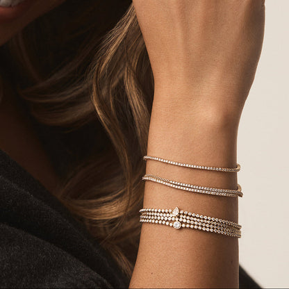 0.85 TCW Round Lab Grown Diamond Tennis Bracelet