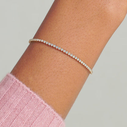 0.85 TCW Round Lab Grown Diamond Tennis Bracelet