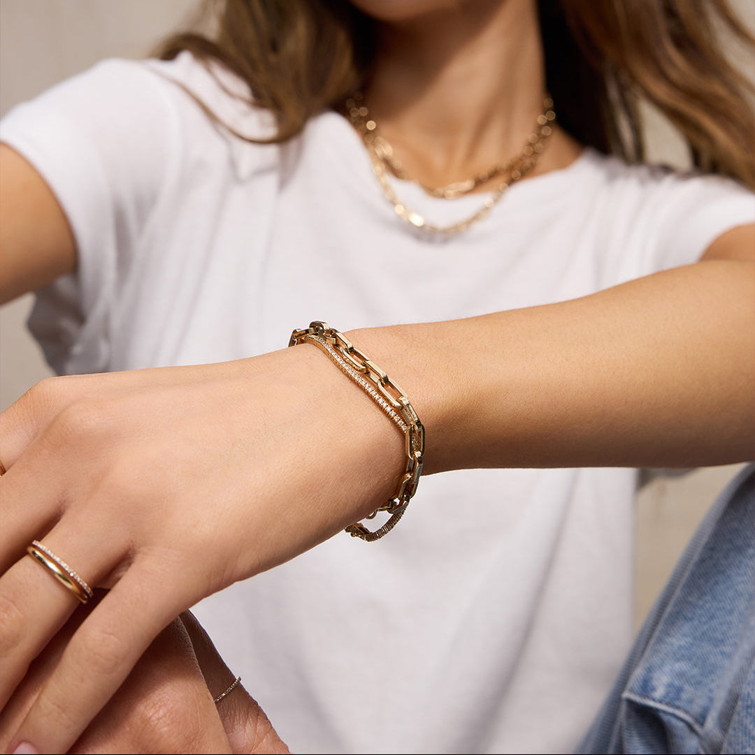 0.81 TCW Round Lab Grown Diamond Tennis Bracelet