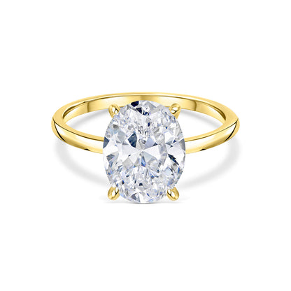3 CT Oval Hidden Halo Moissanite Engagement Ring