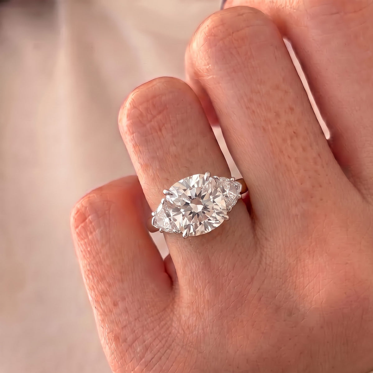 Ciara – Inspired Cushion Cut Five Stones Lab Grown Diamond Engagement Ring