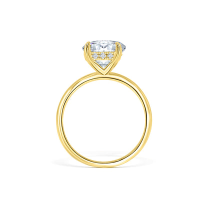3 CT Oval Hidden Halo Moissanite Engagement Ring