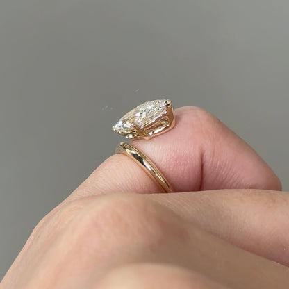 2.02 CT Marquise Solitaire Wrap Styled Lab Grown Diamond Engagement Ring