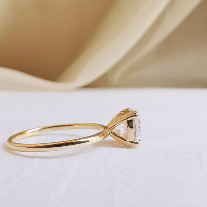 1.6 CT Cushion Solitaire Lab Grown Diamond Engagement Ring