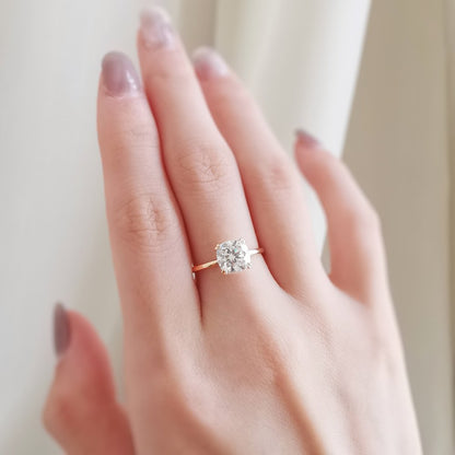 1.50 CT Cushion Solitaire Lab Grown Diamond Engagement Ring