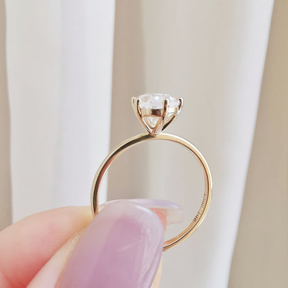 1.36 CT Pear Solitaire Lab Grown Diamond Engagement Ring
