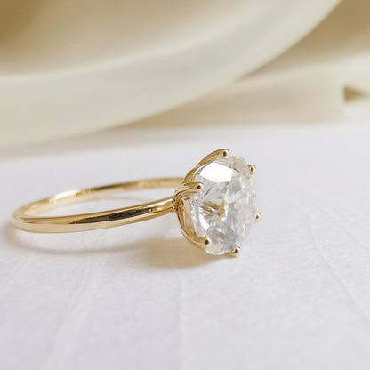 2 CT Cushion Solitaire Lab Grown Diamond Engagement Ring