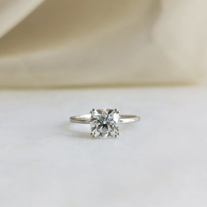 1.50 CT Cushion Solitaire Lab Grown Diamond Engagement Ring