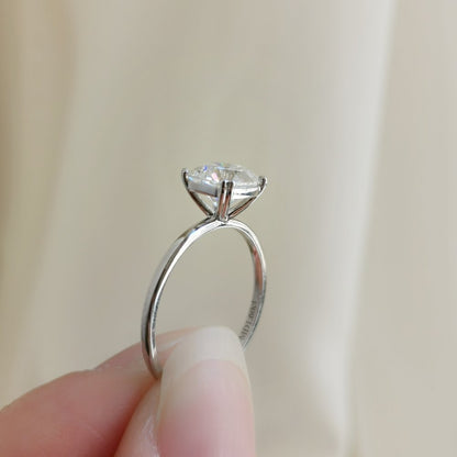 1.50 CT Cushion Solitaire Lab Grown Diamond Engagement Ring