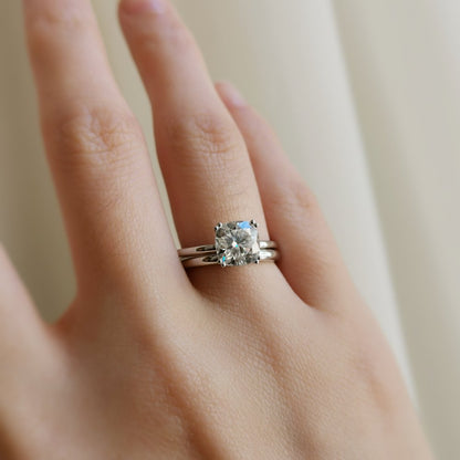 1.50 CT Cushion Solitaire Lab Grown Diamond Engagement Ring