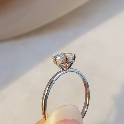 3 CT Round Hidden Halo Lab Grown Diamond Engagement Ring