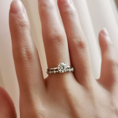 3 CT Round Hidden Halo Lab Grown Diamond Engagement Ring
