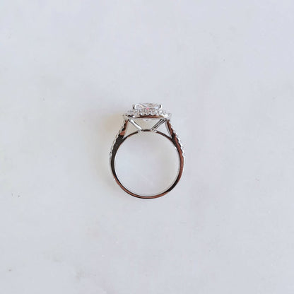3 CT Cushion Double Halo & Pave Split Shank Lab Grown Diamond Engagement Ring