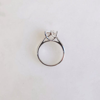 2.5 CT Round Solitaire Lab Grown Diamond Engagement Ring
