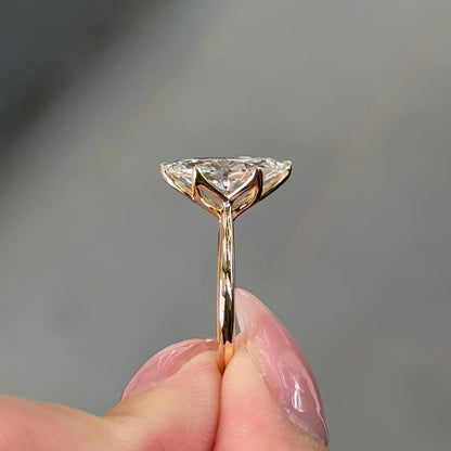 2.10 CT Marquise Solitaire Lab Grown Diamond Engagement Ring