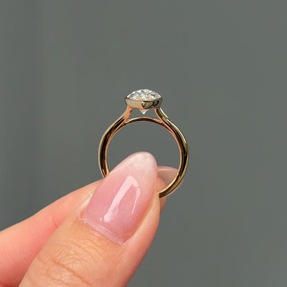 3.02 CT Marquise Bezel Solitaire Lab-Grown Diamond Engagement Ring