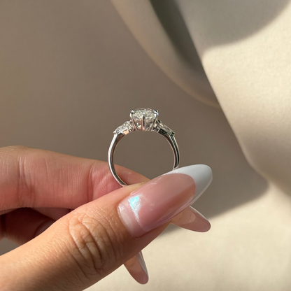 3 CT Marquise Three Stone Lab-Grown Diamond Engagement Ring