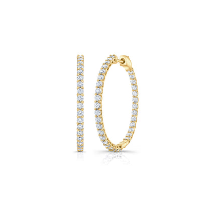 1.20 TCW Round Lab Grown Diamond Hoop Earrings