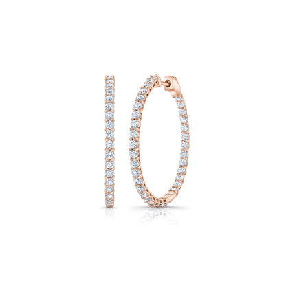 1.20 TCW Round Lab Grown Diamond Hoop Earrings