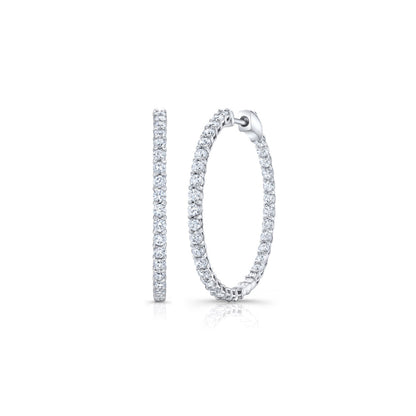 1.20 TCW Round Lab Grown Diamond Hoop Earrings