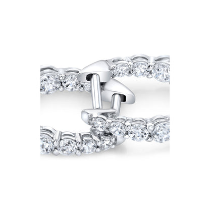 0.9 TCW Round Lab Grown Diamond Huggies Earrings