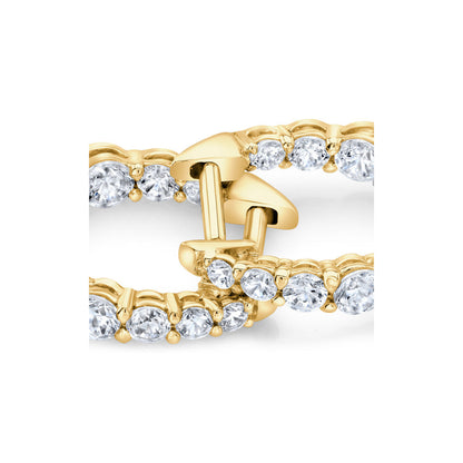 0.9 TCW Round Lab Grown Diamond Huggies Earrings