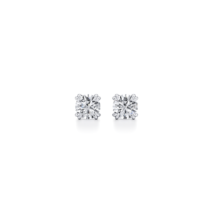 2 TCW Round Lab Grown Diamond Stud Earrings