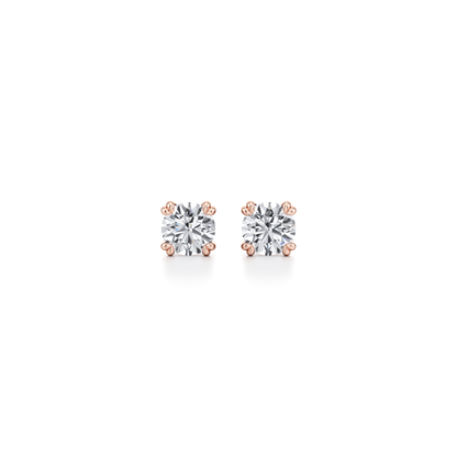 2 TCW Round Lab Grown Diamond Stud Earrings