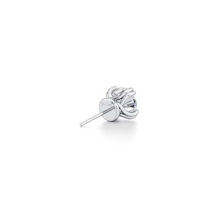 2 TCW Round Lab Grown Diamond Stud Earrings