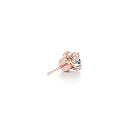 2 TCW Round Lab Grown Diamond Stud Earrings