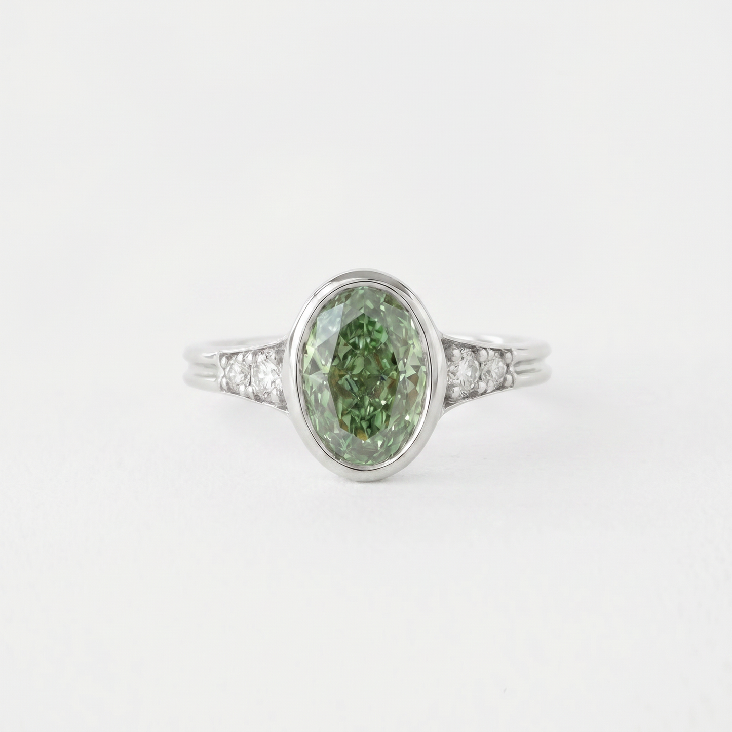 2 CT Round Halo & Pave Lab Grown Diamond Engagement Ring