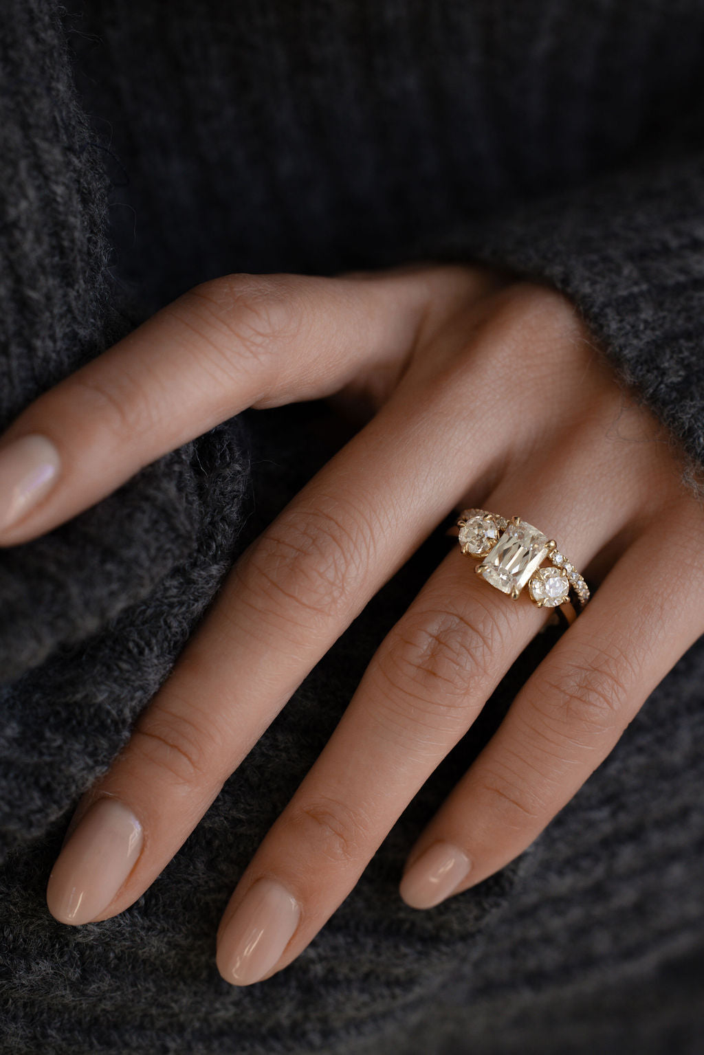 2 CT Round Halo & Pave Lab Grown Diamond Engagement Ring