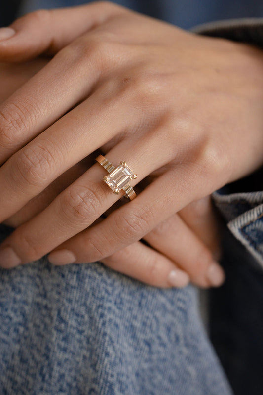 2 CT Round Halo & Pave Lab Grown Diamond Engagement Ring