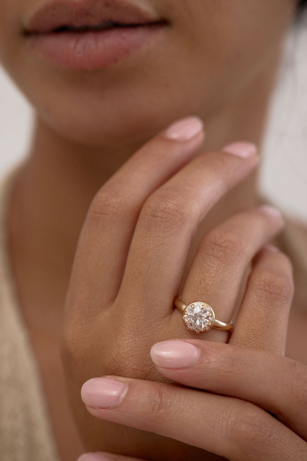 2 CT Round Halo & Pave Lab Grown Diamond Engagement Ring
