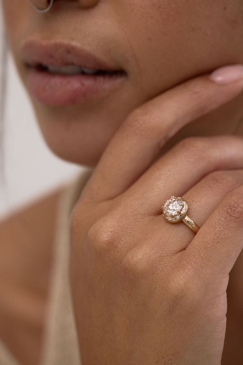 2 CT Round Halo & Pave Lab Grown Diamond Engagement Ring