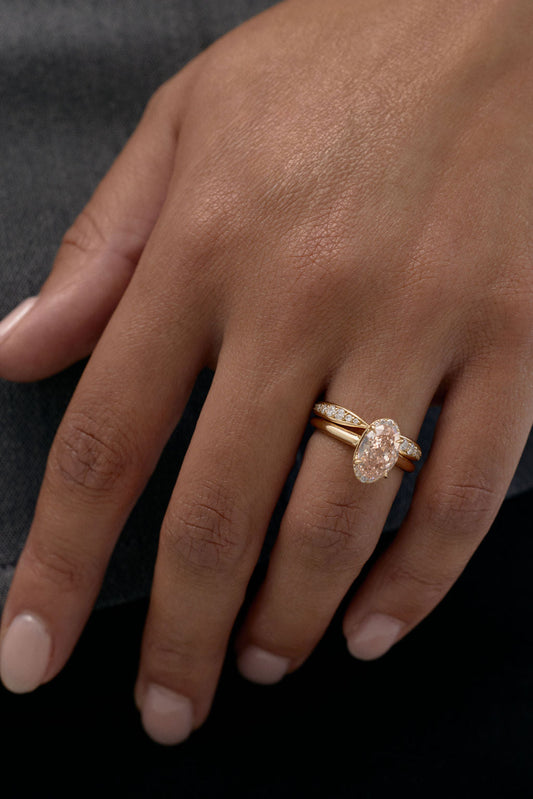 2 CT Round Halo & Pave Lab Grown Diamond Engagement Ring