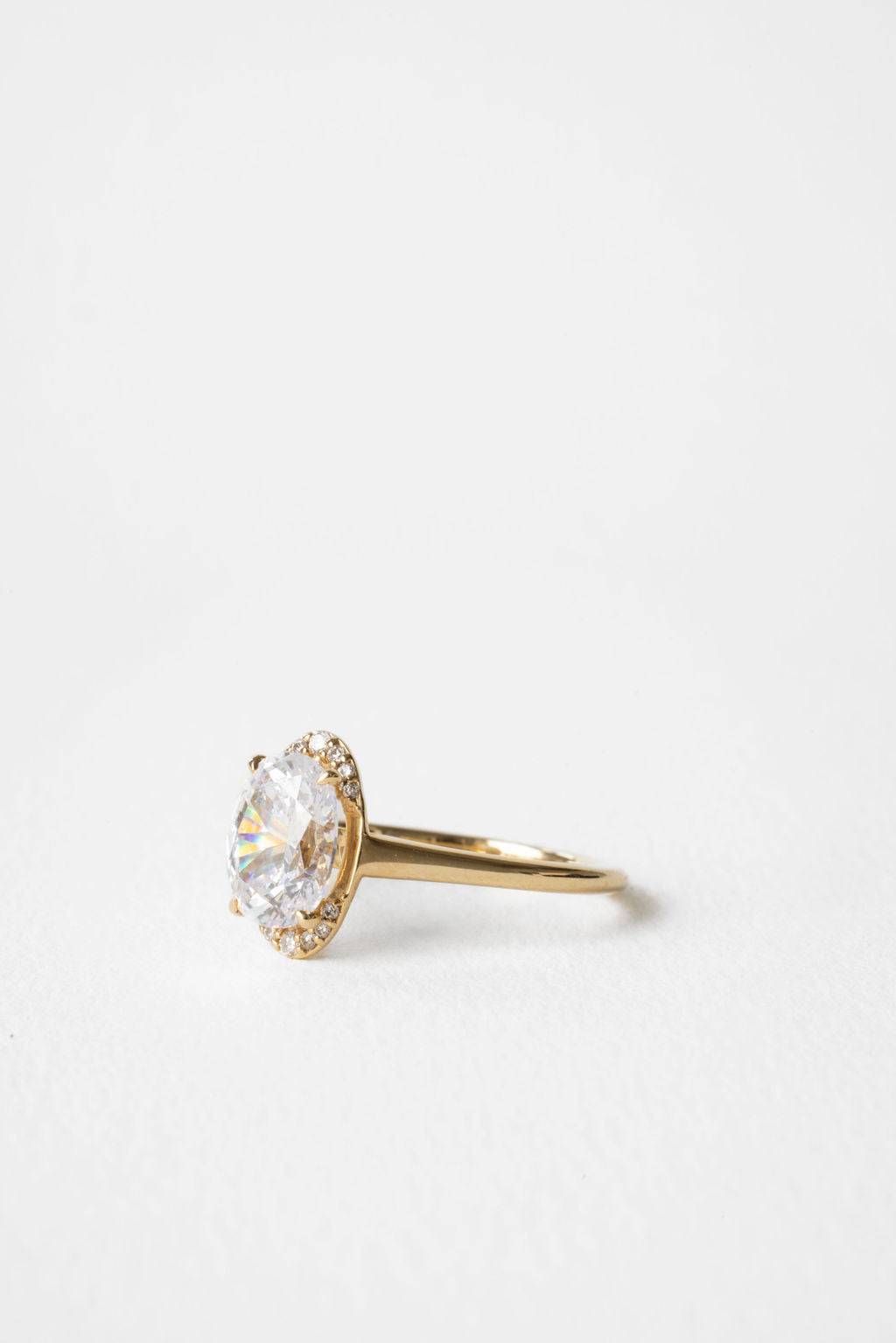 2 CT Round Halo & Pave Lab Grown Diamond Engagement Ring