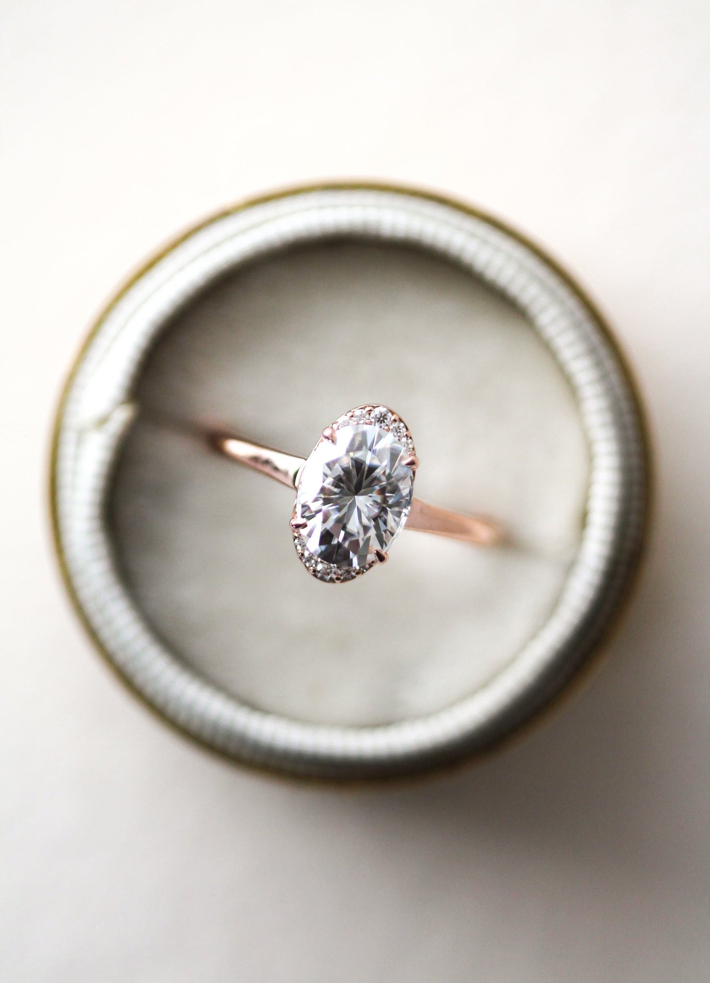 2 CT Round Halo & Pave Lab Grown Diamond Engagement Ring