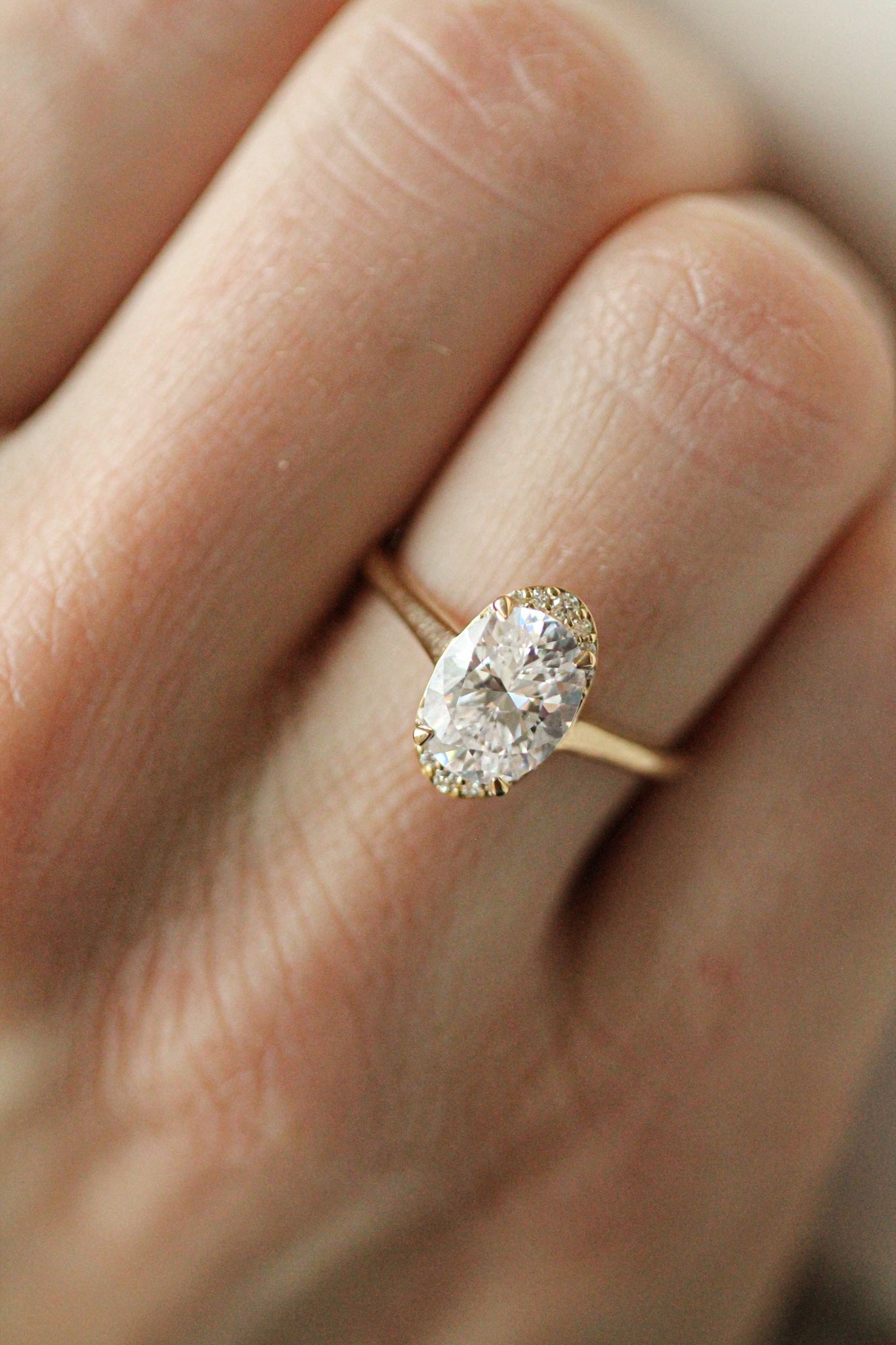 2 CT Round Halo & Pave Lab Grown Diamond Engagement Ring