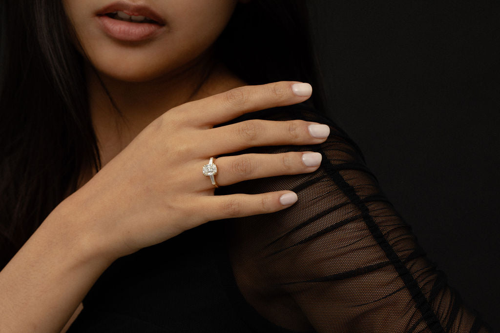 2 CT Round Halo & Pave Lab Grown Diamond Engagement Ring