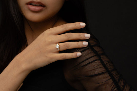 2 CT Round Halo & Pave Lab Grown Diamond Engagement Ring
