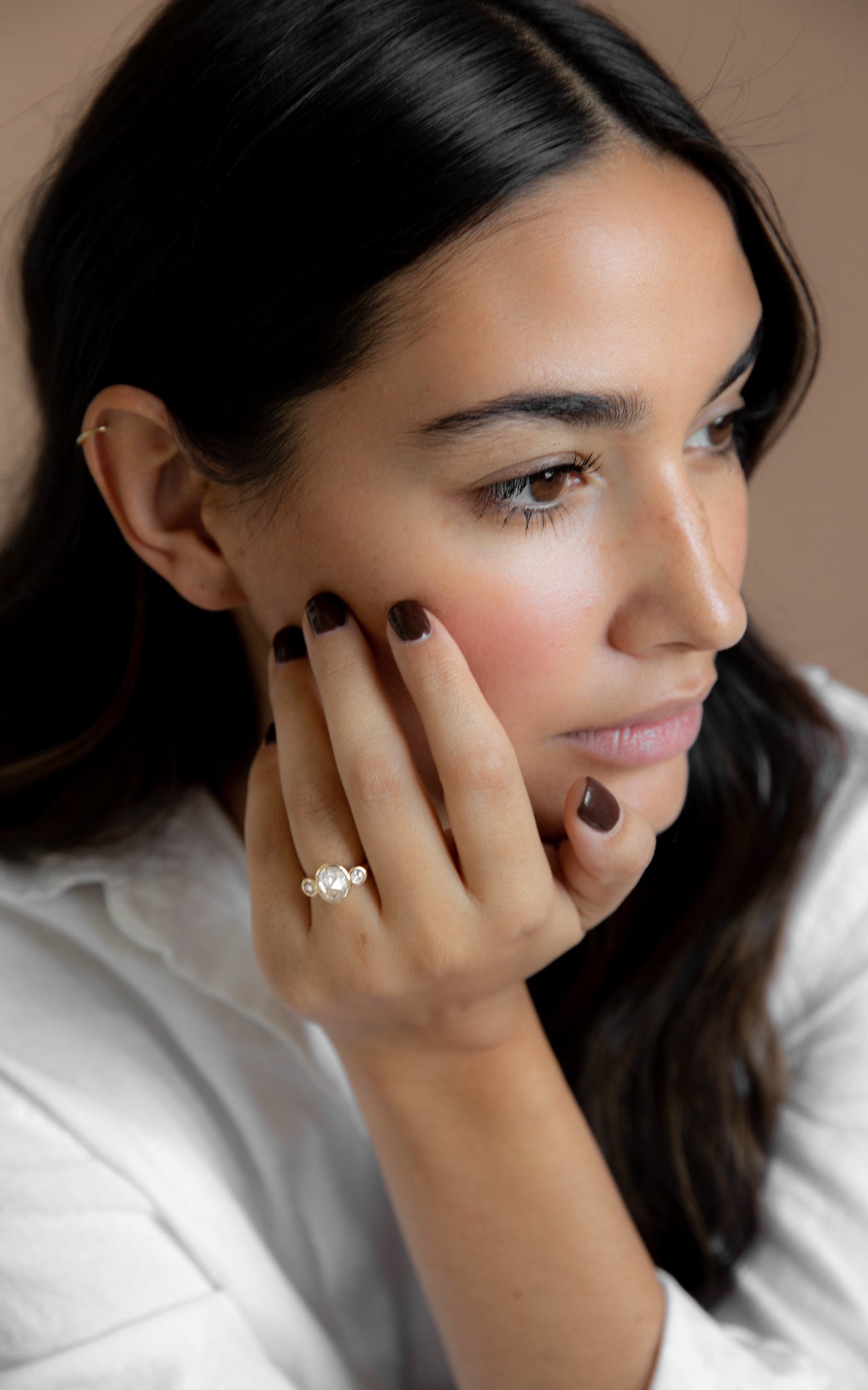 2 CT Round Halo & Pave Lab Grown Diamond Engagement Ring