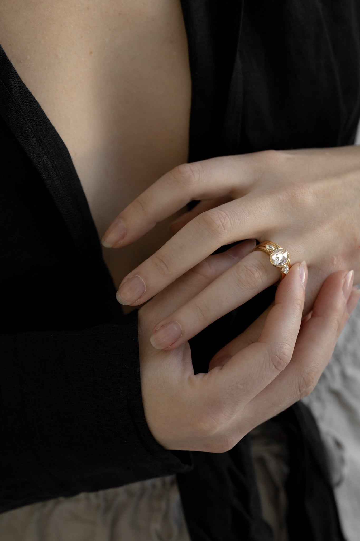 2 CT Round Halo & Pave Lab Grown Diamond Engagement Ring