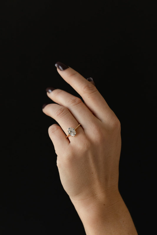 2 CT Round Halo & Pave Lab Grown Diamond Engagement Ring