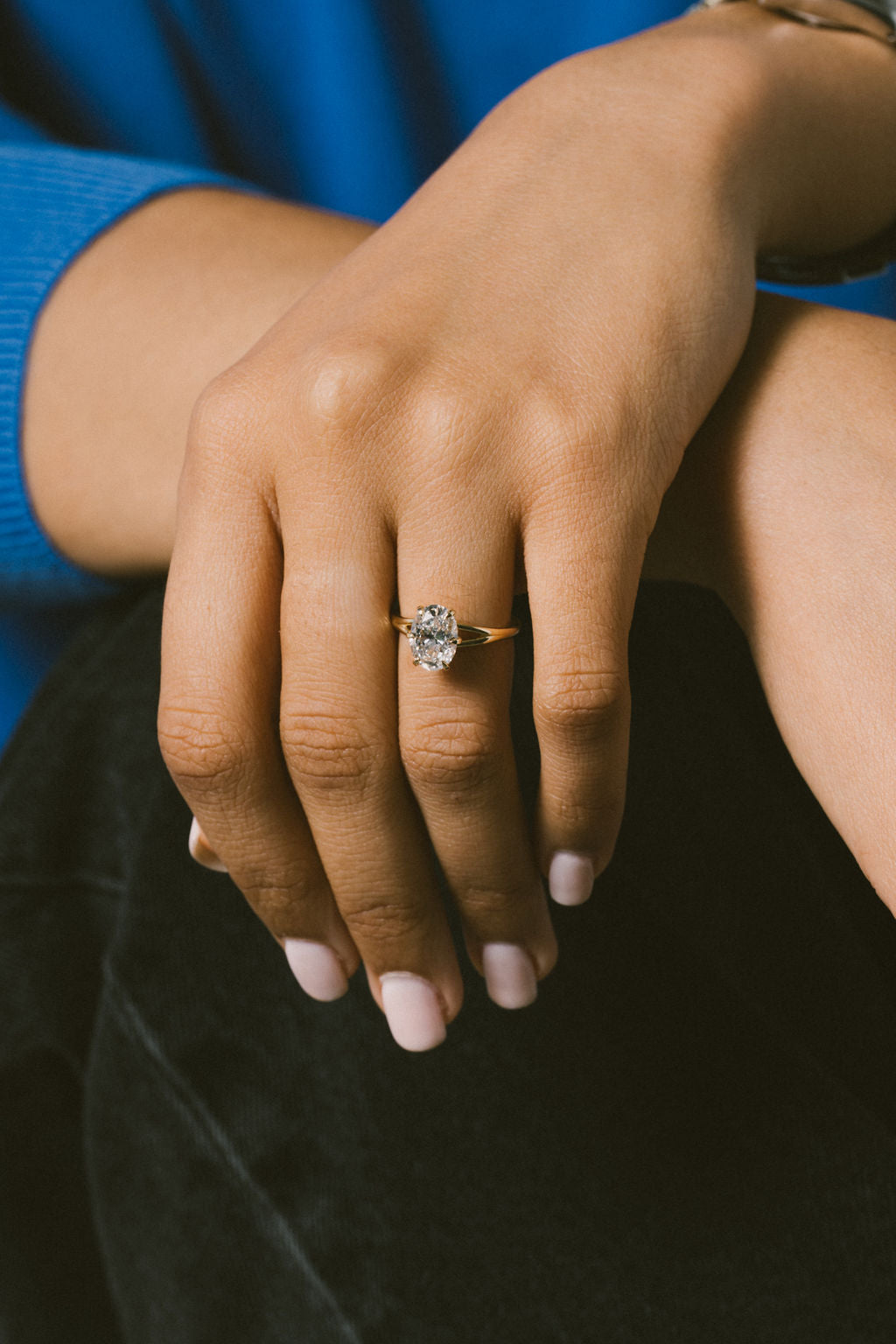 2 CT Round Halo & Pave Lab Grown Diamond Engagement Ring