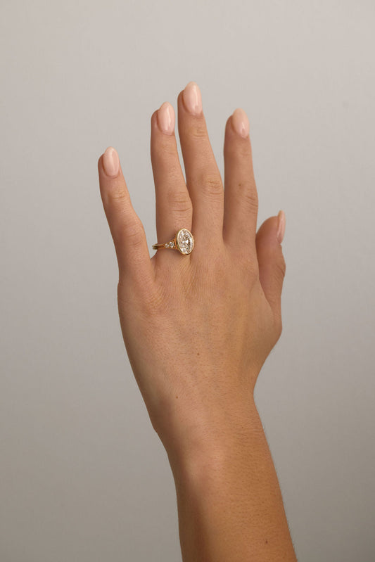 2 CT Round Halo & Pave Lab Grown Diamond Engagement Ring