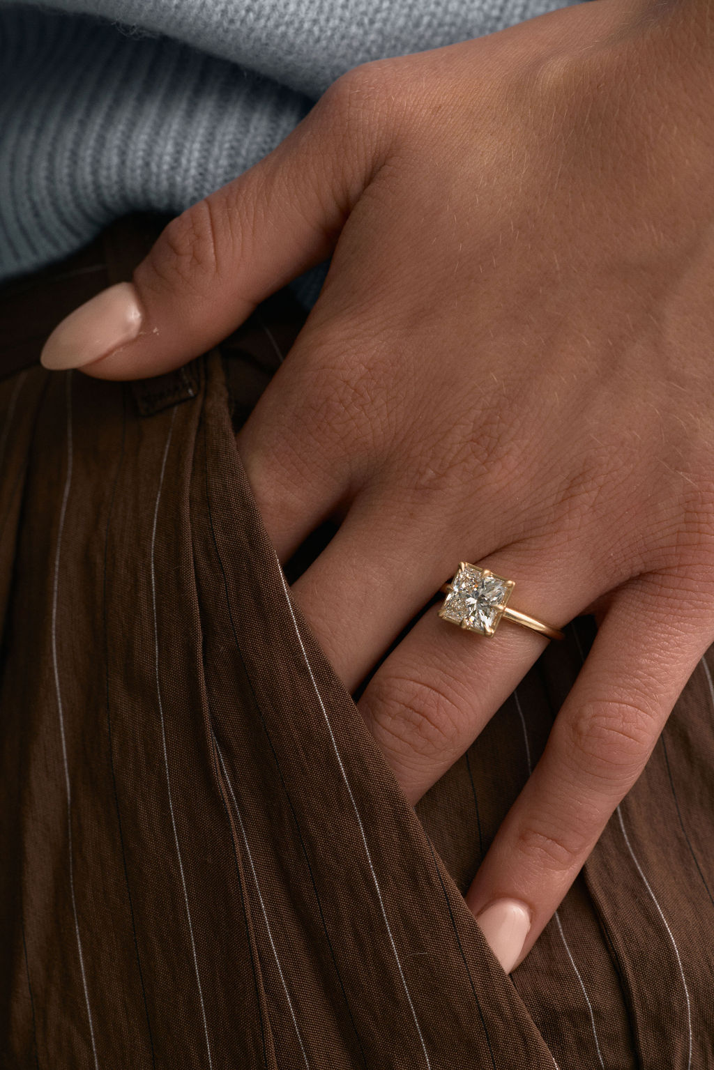 2 CT Round Halo & Pave Lab Grown Diamond Engagement Ring